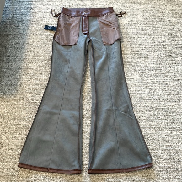 7 for all mankind faux leather pants - Picture 6 of 9